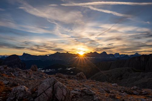 Sunrise on top of Piz Pisciadù, Trentino Alto Adige, Italy