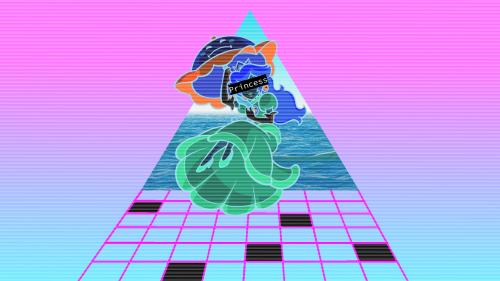 Vaporwave Princess Peach