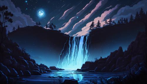 Waterfall at Night