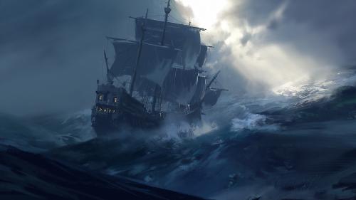 Ship at Sea by Ling Xiang