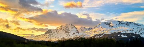 Early morning mountains near Seward, AK