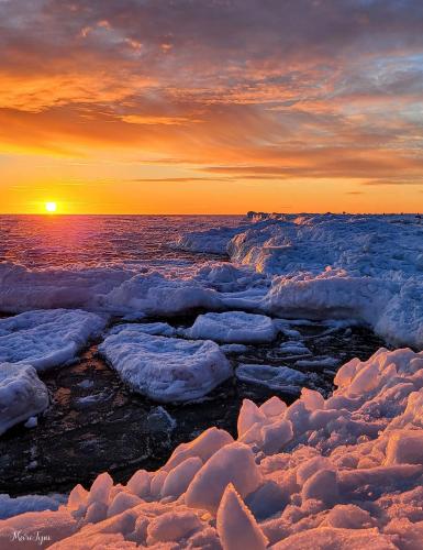 Sunset over the Bothnian Sea in Finland
