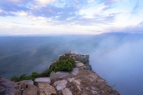 Misty Morning Looking Off the Mogollon Rim, Arizona