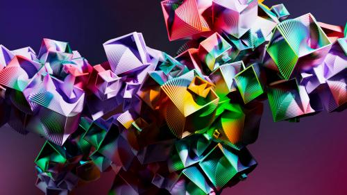 Abstrac, Colorful Cubes