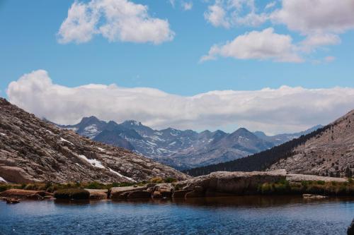 Alpine Lake in the Sierra Nevada Mountains from the Pacific Crest Trail, California