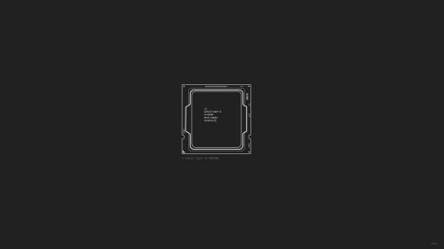 Minimalist Processor Wallpaper: Intel i9 Desktop