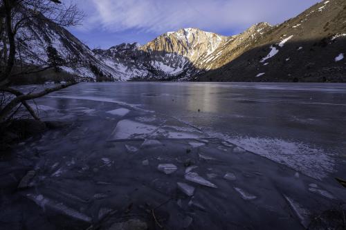 Frozen scenes from Convict Lake, California