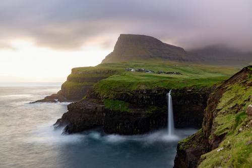 Múlafossur Waterfall, Gasadalur, Faroe Islands