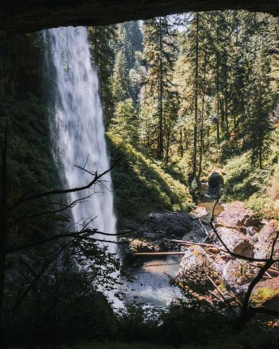 A view from behind the waterfall, Silver Falls State Park, Oregon  @itk.jpeg