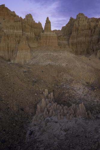 Some interesting geological formations at Cathedral Gorge, Nevada
