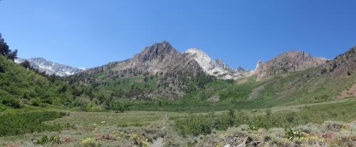 Climbing out of the desert and into the mountains, East side of the Sierras, CA