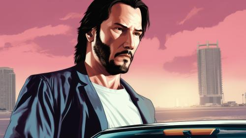 Keanu Reeves As GTA Character AI Generated