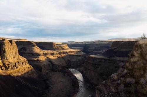 The view from Palouse Falls, WA. This area, the scablands, was carved out by ancient glacial floods that could total 10 times more water than all the world’s rivers combined