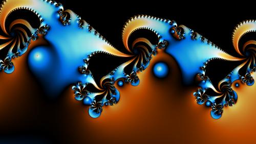 Orange and blue fractal by DrPenArt