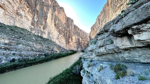 The US-Mexico border at Santa Elena Canyon, Rio Grande