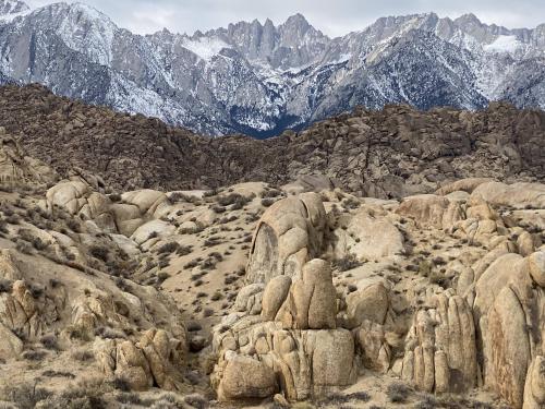 Mt Whitney rising above the Alabama Hills just outside Lone Pine, CA