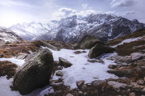 LOTR landscape high up in the Swiss Alps