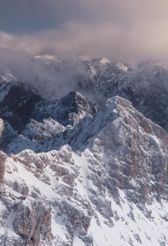 Looking down from Zugspitze