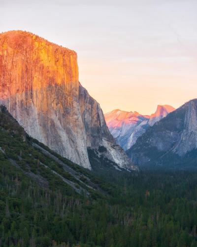 Sunset in the Yosemite Valley