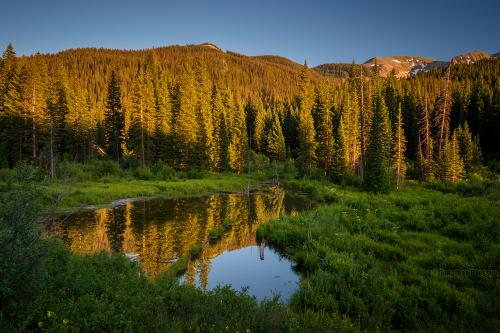 A pond in the Rockies, USA