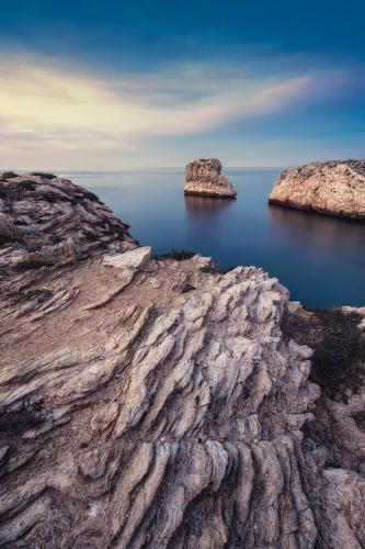 Boukhnais cliffs, Mediterranean sea, Algeria