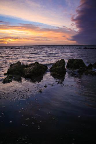 Looking over the Solent at sunset, taken from the Prince's Esplanade in Gurnard, Isle of Wight