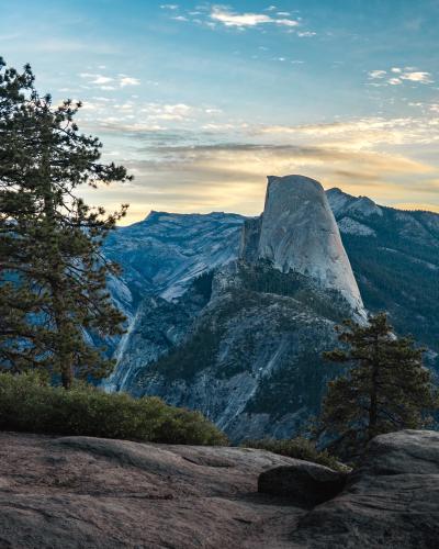 Sunrise across from Half Dome