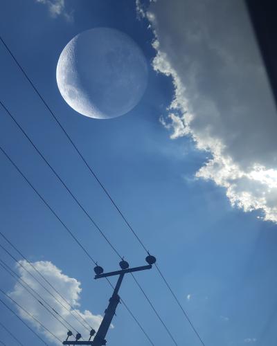 Moon and clouds composite