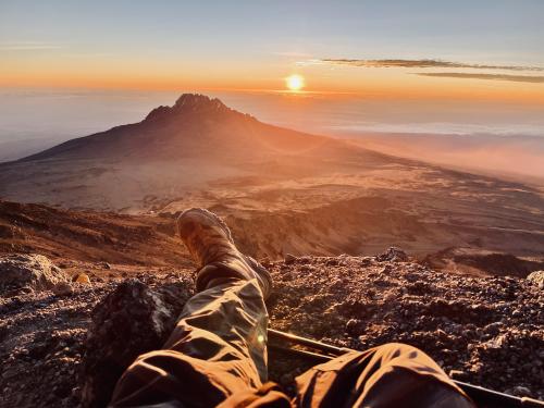 Near the peak of Mt. Kilimanjaro