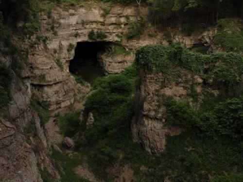 A collapsed cave in the Ozarks Grand Gulf State Park, Missouri