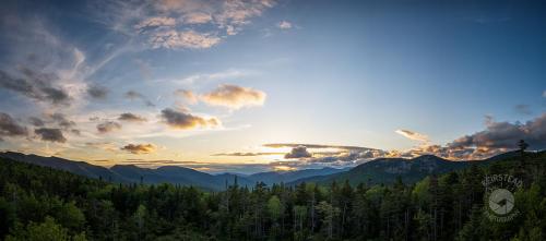 Sunset along the Kangamangus highway in Lincoln, NH