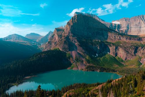 That pristine color of the lake at Glacier National park