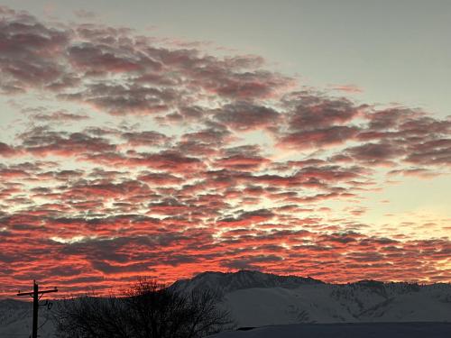 Amazing red clouds.