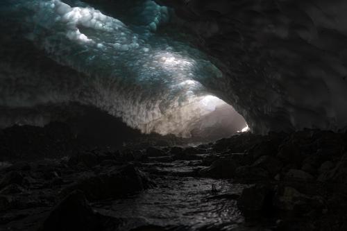 Ice Cave at Century Sam Lake, BC, Canada