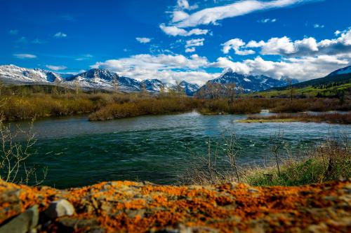 The beautifully colorful Glacier National Park