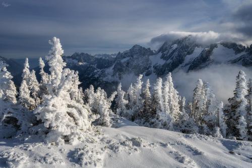 Winter wonderland in the North Cascades, Washington