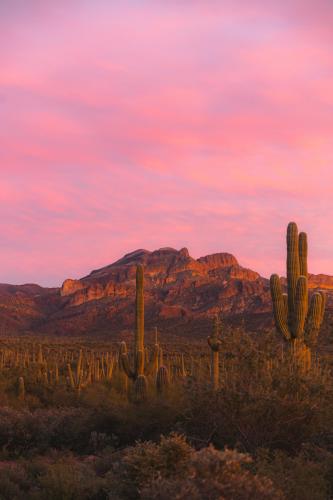 Sunset in the Superstition Mountains