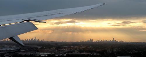 New York skyline from JFK