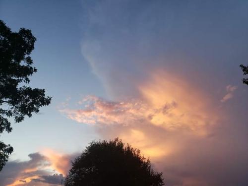 View of a sunlight hitting clouds, Pennsylvania, United States