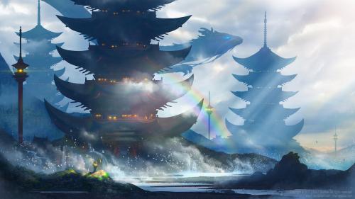 Dragon and Temples