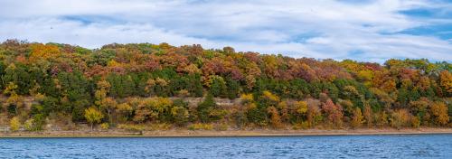 Changing of the seasons on the Mississippi river