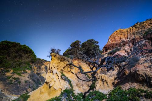 Night time at Praia dos Cruz, Olhos de Água, Portugal