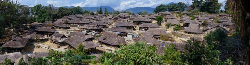 WenDing ,The Last traditional Wa village in China , was destroyed by fire in the spring of 2021. Photo taken in 2016 China