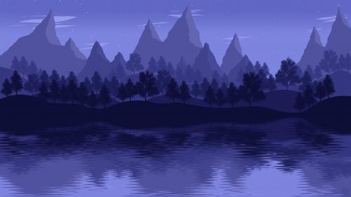 Mountain Lake Landscape