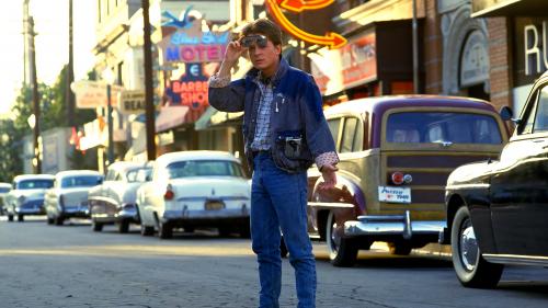 Michael J. Fox as Marty McFly in "Back To The Future"