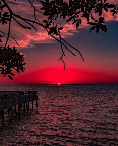 Sunset on the sea amazing moment, Florida