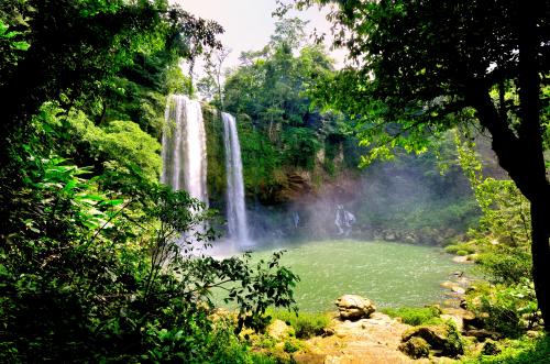 Misol-Ha, Waterfall near Palenque in Chiapas, Mexico