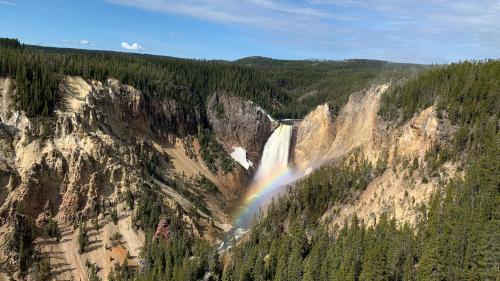 Lower falls of the Grand Canyon of the Yellowstone from Lookout Point