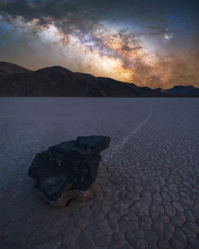 Sailing Stone in Death Valley National Park in California