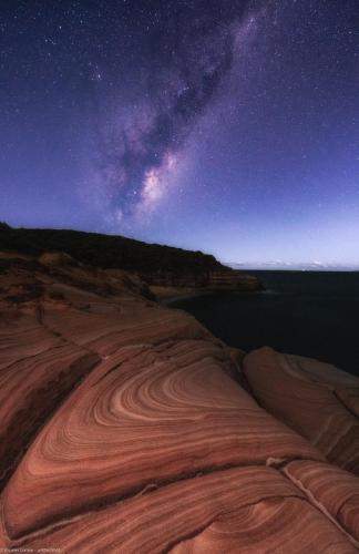 A night out waslking though Australia cliffs, Bouddi NP